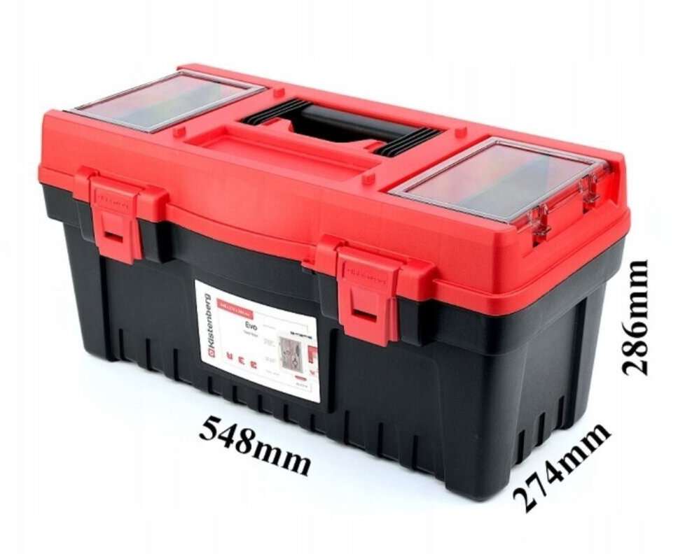 Storage Tool Box Kristenberg 22" Plastic Toolbox Removeable Tray Compartment - Image 3