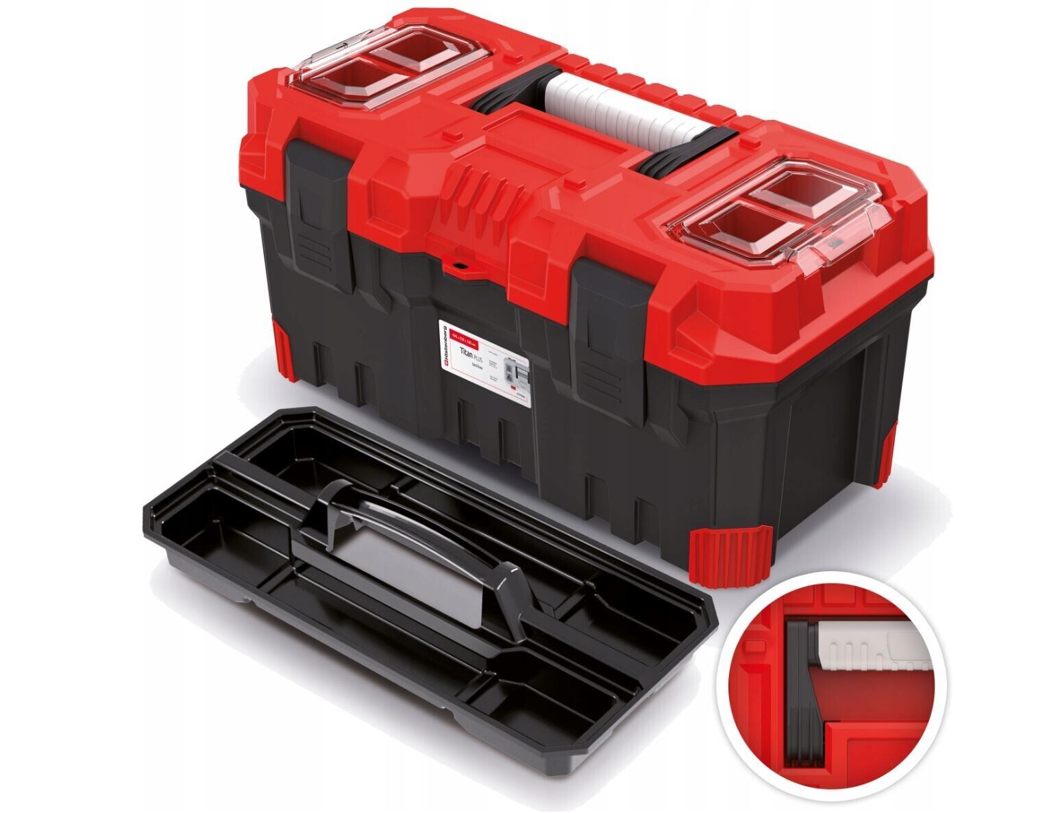 Storage Tool Box Kristenberg 20" Plastic Toolbox Removeable Tray Compartment - Image 3