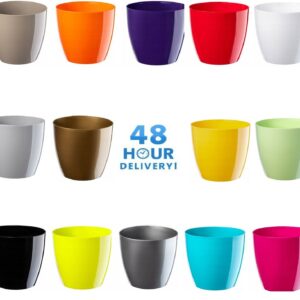 Waste Paper Basket Dust Bin Round Plastic Step Office Bathroom 2 Sizes 20 Colour