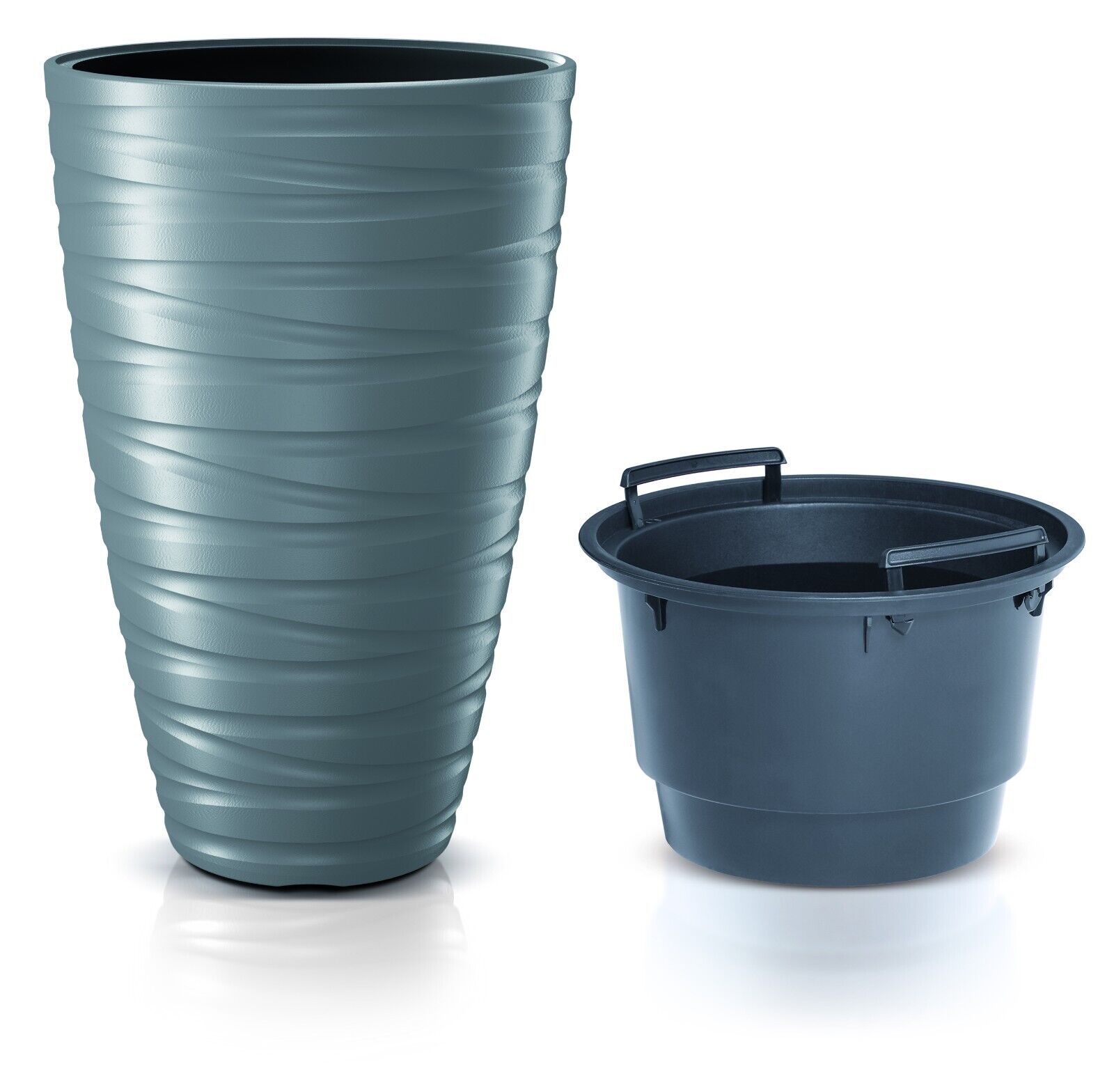 Round Tall Plant Pot Elegant Large Flower Indoor Outdoor Garden Planters Maze - Image 4