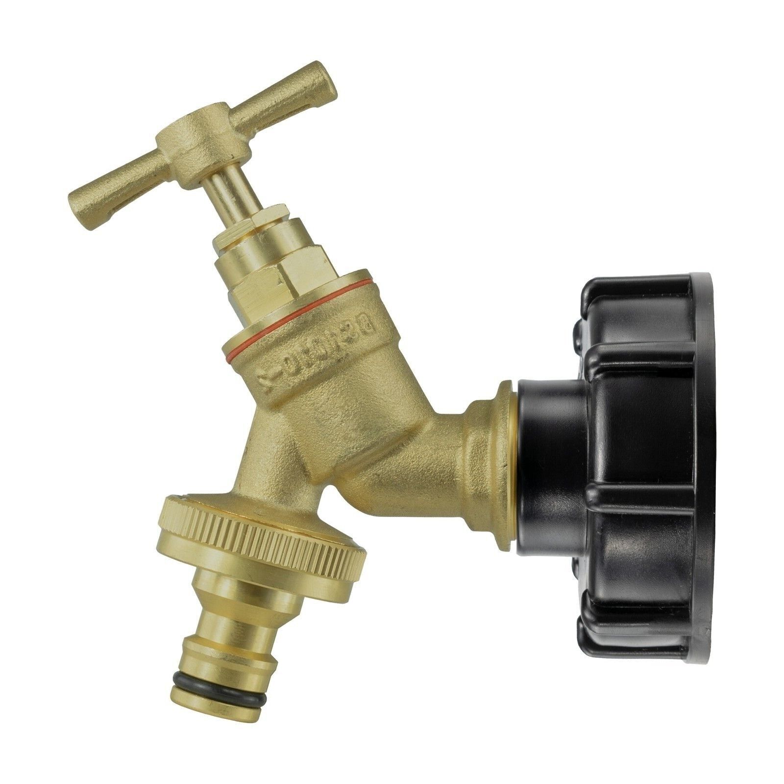 IBC TANK ADAPTER TAP S60X6 60MM COARSE THREAD BRASS GARDEN QUICK HOSEPIPE OUTLET - Image 3
