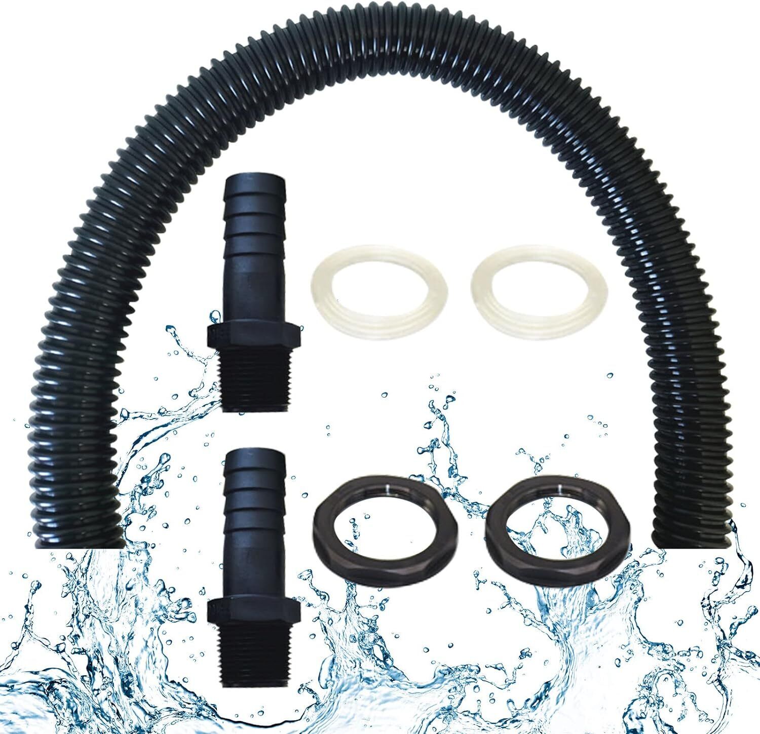 Water Butt Connector Pipe Link Kit, Connect 2 Rain Tanks Together All Sizes