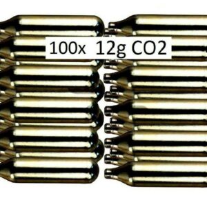 100 x 12g Co2 Gas Capsule Cartridge Air Rifle Pistol Gun Airgun 12 Gram