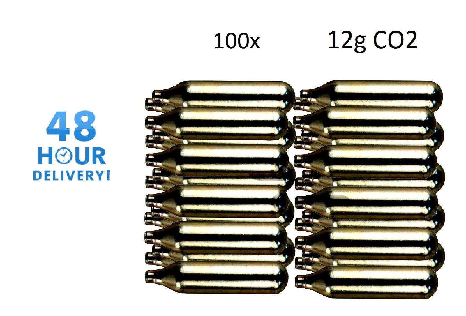 100 x 12g Co2 Gas Capsule Cartridge Air Rifle Pistol Gun Airgun 12 Gram - Image 2