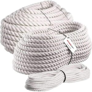 Cotton Rope Sash Cord White Twine Washing Clothes Natural 3 Strand 6 - 20mm 3s