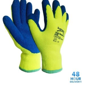 PREMIUM Hi Viz Thermal Winter Builders Latex Work Gloves Gardening Construction