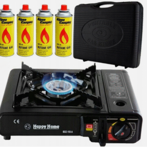 Butane Stove Portable Cooker in Carry Case 2 4 8 12 Gas Bottles Camping BBQ Kit