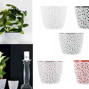 Flowerpot plant pot planter Elza Plastic Crystal Modern Decorative 5 colours