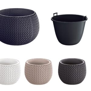 Plant Pots Indoor Outdoor Plastic Flowerpot Small Medium Large Splofy 3 Colours