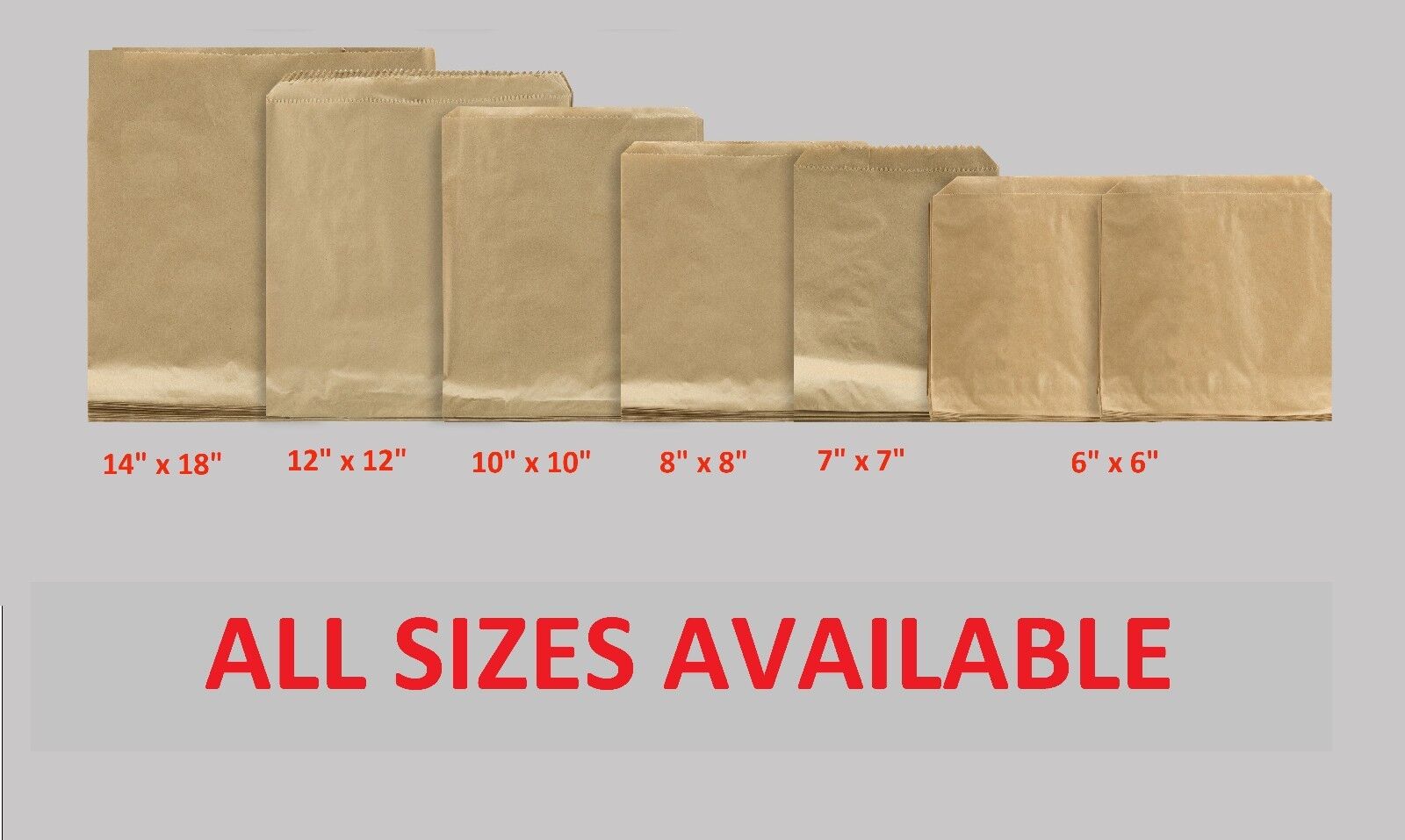 Paper Food Bags Brown Kraft Strong for Sandwiches Grocery Takeaway 9 Sizes Flat - Image 3