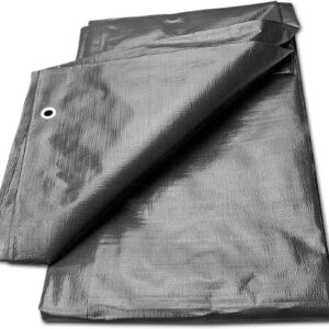 Tarpaulin Tarp Sheet Cover Grey Waterproof Ground 220GSM Multipurpose Furniture