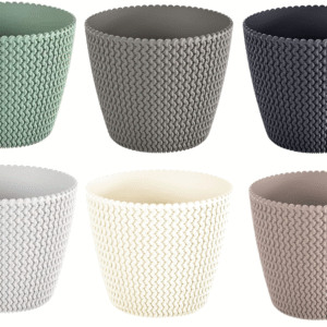 Plant Pots Indoor Outdoor Plastic Flowerpot Small Medium Large Splofy 6 Colours