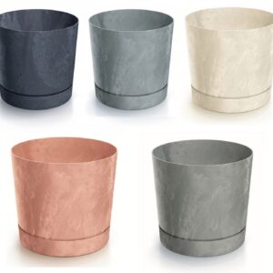Plant Pots Indoor Outdoor Plastic Flowerpot Small Medium Large Tubo 5 Colours