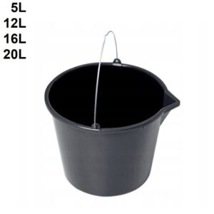 Plastic Bucket Black Heavy Duty Standard Builders Equestrian Various sizes