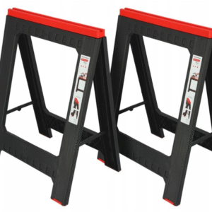 Folding Saw Horse Trestle Twin Pack Pair Trestle Stand Sawhorse 350kg Work Bench