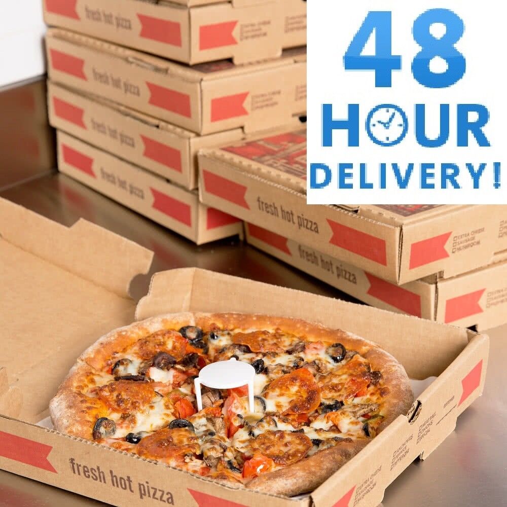 Pizza Boxes, Takeaway Pizza Cake Strong Quality Postal Boxes Brown 7" - 16" inch - Image 2