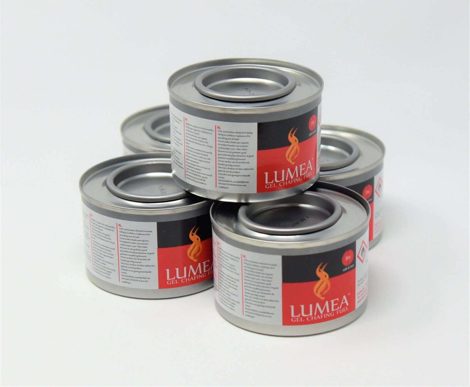 12 CHAFING DISH FUEL GEL CANS 3 HOUR BURN TIME EACH – CATERERS CHAFING TINS - Image 2