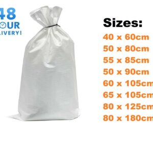 BAG SACKS WOVEN LARGE EXTRA HEAVY DUTY RUBBLE SAND BAG SACKS POLYPROPYLENE PB