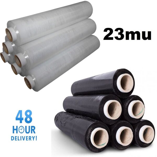 HEAVY DUTY CLEAR PALLET WRAP SHRINK WRAP CAST STRETCH FILM 500MM 23MU