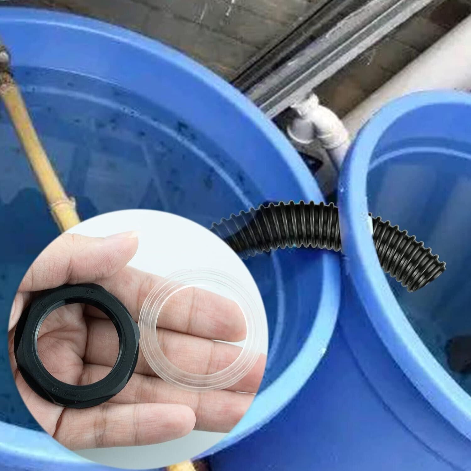 Water Butt Connector Hose Pipe Link Fittings Kit Save & Store Rainwater Garden - Image 2