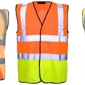 Hi Visibility Safety Vest Work PPE,YELLOW, ORANGE, TWO TONE Waistcoat Jacket