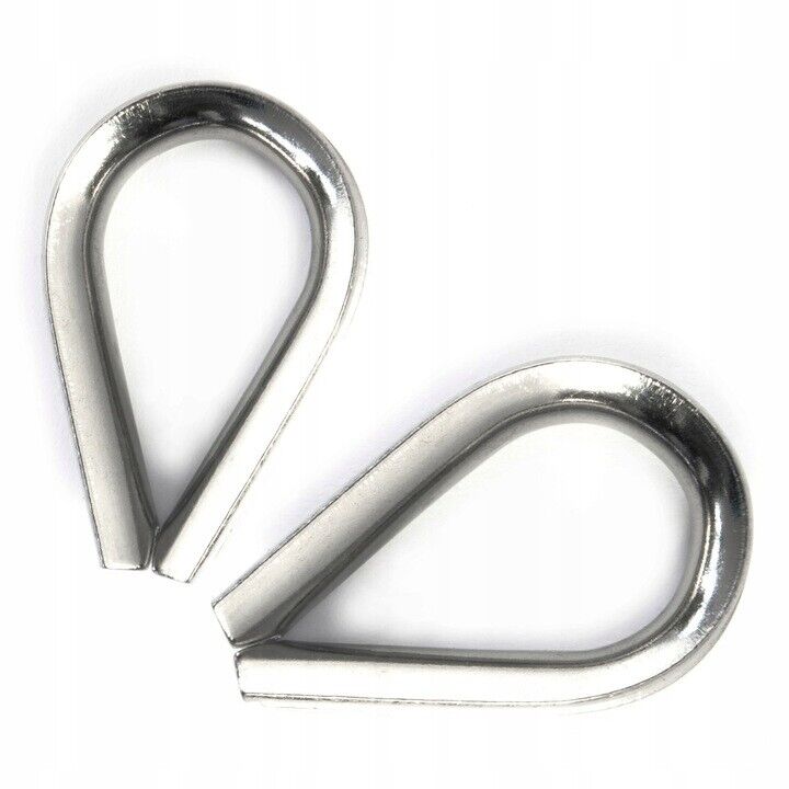 STAINLESS STEEL INOX THIMBLE WIRE CABLE ROPE CLIPS CLAMPS MARINE 3, 4, 5, 6mm - Image 3