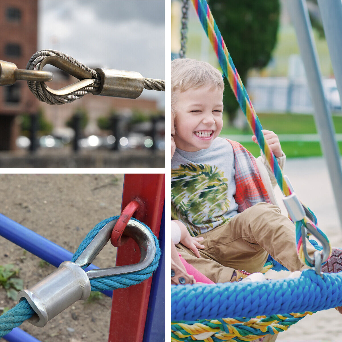 STAINLESS STEEL INOX THIMBLE WIRE CABLE ROPE CLIPS CLAMPS MARINE 3, 4, 5, 6mm - Image 6