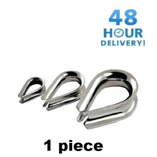 STAINLESS STEEL INOX THIMBLE WIRE CABLE ROPE CLIPS CLAMPS MARINE 3, 4, 5, 6mm - Image 10