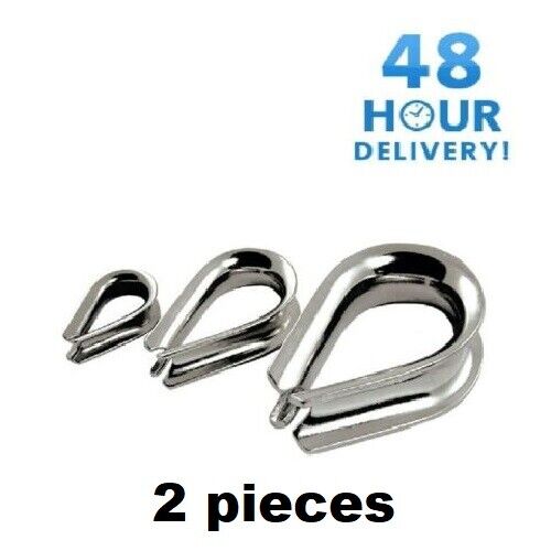 STAINLESS STEEL INOX THIMBLE WIRE CABLE ROPE CLIPS CLAMPS MARINE 3, 4, 5, 6mm - Image 11
