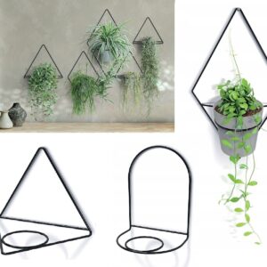 Wall mounted bracket plant pot holder indoor, 2 sizes, 3 shape, modern,