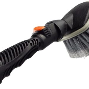 Car Wheel Brush with Hose Connection and On/Off Valve - Super Soft, Round Head