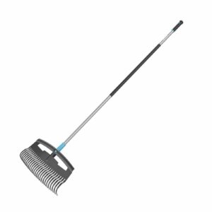 Rake Leaves Lawn Tool Carbon Steel Metal Rake ,PVC Grip, Steel Shaft Gardening