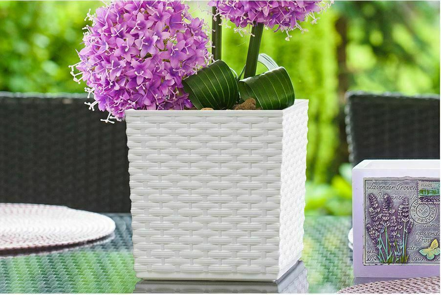 Plant Pot Rattan Square Flower Modern Decorative Large Small - Image 7