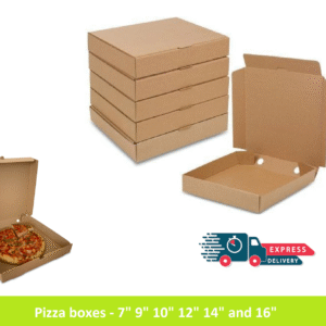 Pizza Boxes, Takeaway Pizza Cake Strong Quality Postal Boxes Brown 7" - 16" inch