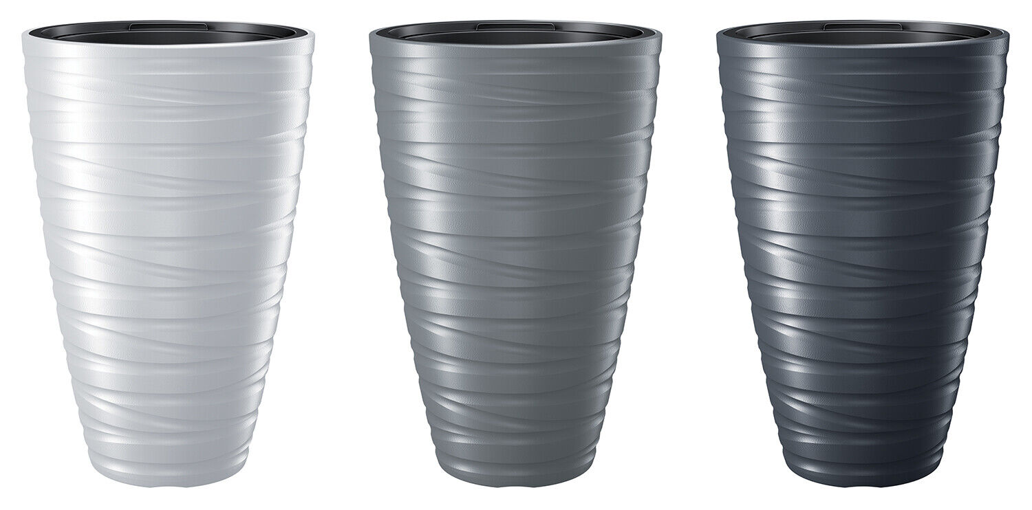 Round Tall Plant Pot Elegant Large Flower Indoor Outdoor Garden Planters Maze