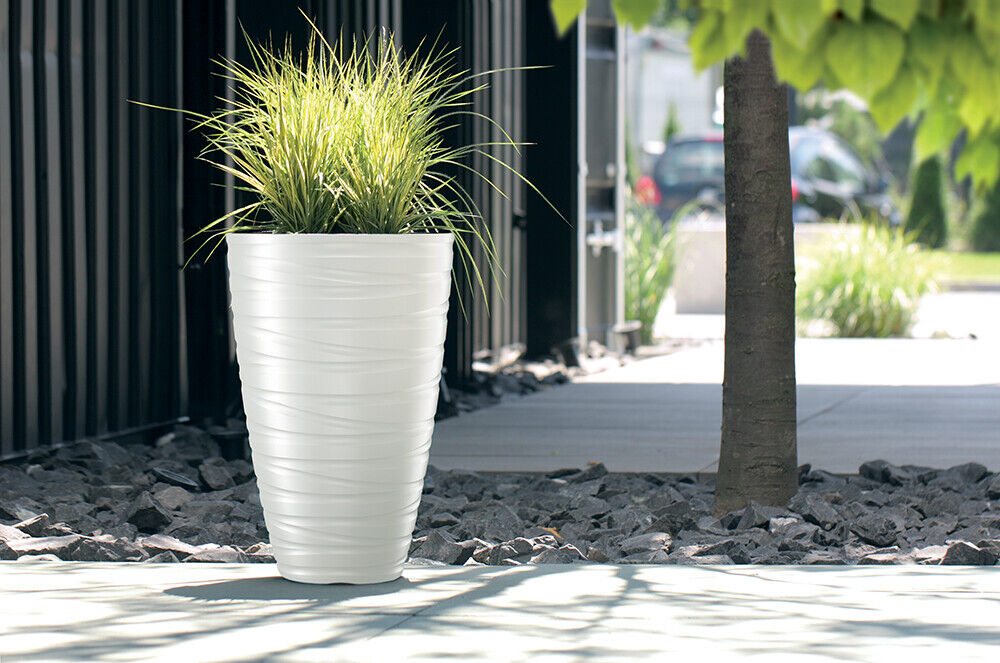 Round Tall Plant Pot Elegant Large Flower Indoor Outdoor Garden Planters Maze - Image 6