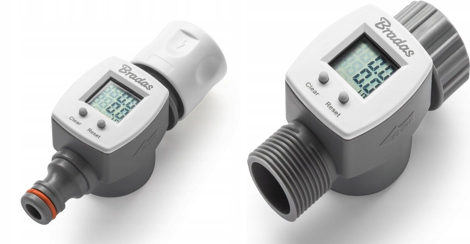 Water Flow Meter Garden Tap Counter Measure with Quick Connect to Hose Outlet