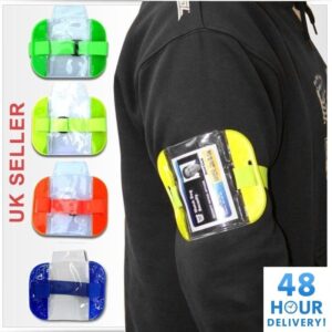 Arm Security Card Holder Band Badge ID Card Holder SIA High Visibility SIA band