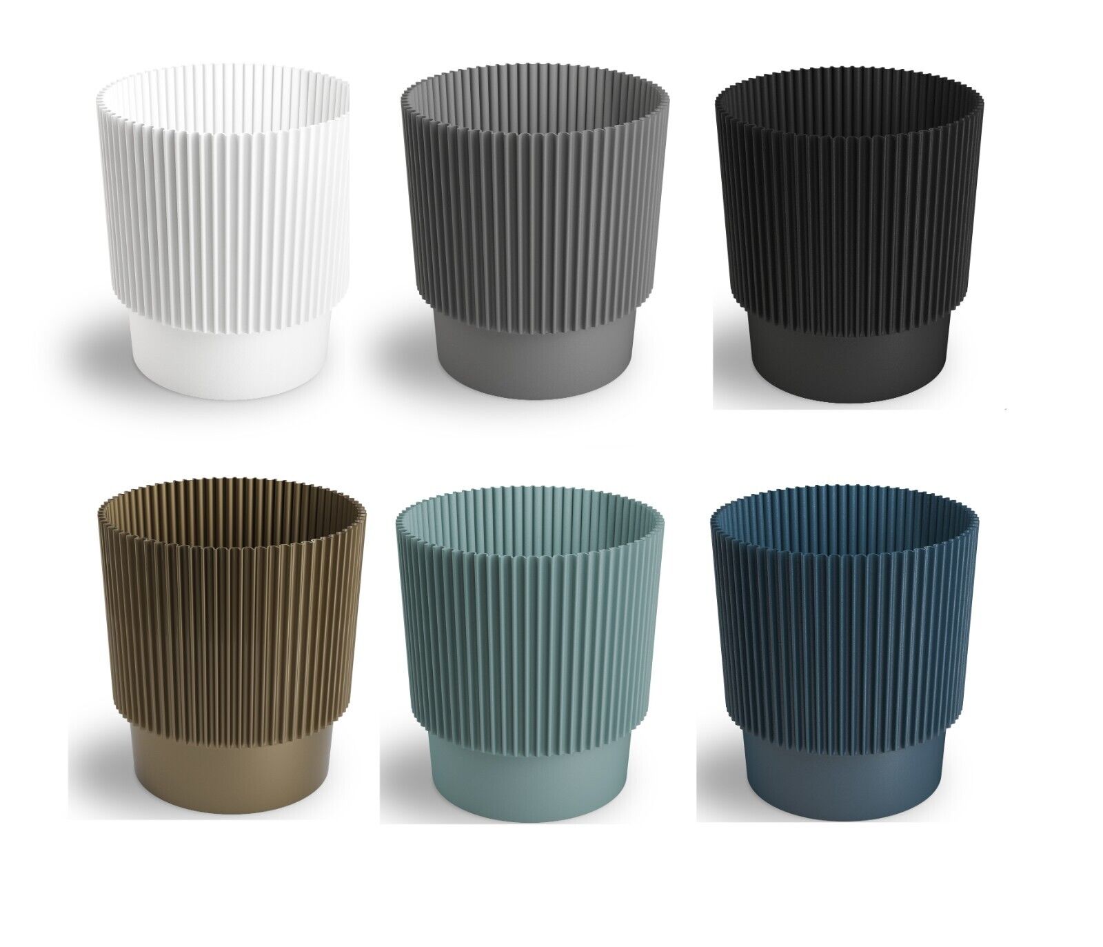 Plant Pots Flower Planter 3 Colours 3 sizes Plastic Pot Modern Elegant