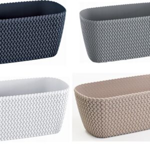 Rectangle Planter Indoor Outdoor Patio Splofy Plant Pot Case 40cm 7.4 Litre