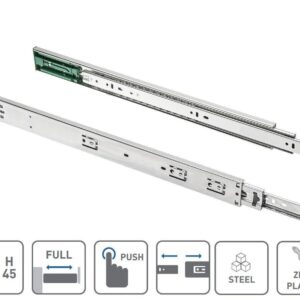 Push To Open Drawer Runner Full Extension Soft Close  Ball Bearing 30cm - 60cm