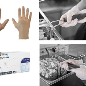 100 DISPOSABLE VINYL CLEAR GLOVES POWDER FREE TATTOO CATERING MEDICAL