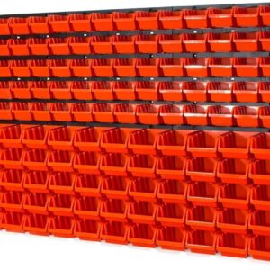 WALL MOUNTED TOOL PEG BOARD 1152mm x 780mm 135 ELEMENTS GARAGE STORAGE BINS WORKSHOP RACK SHED ORGANISER