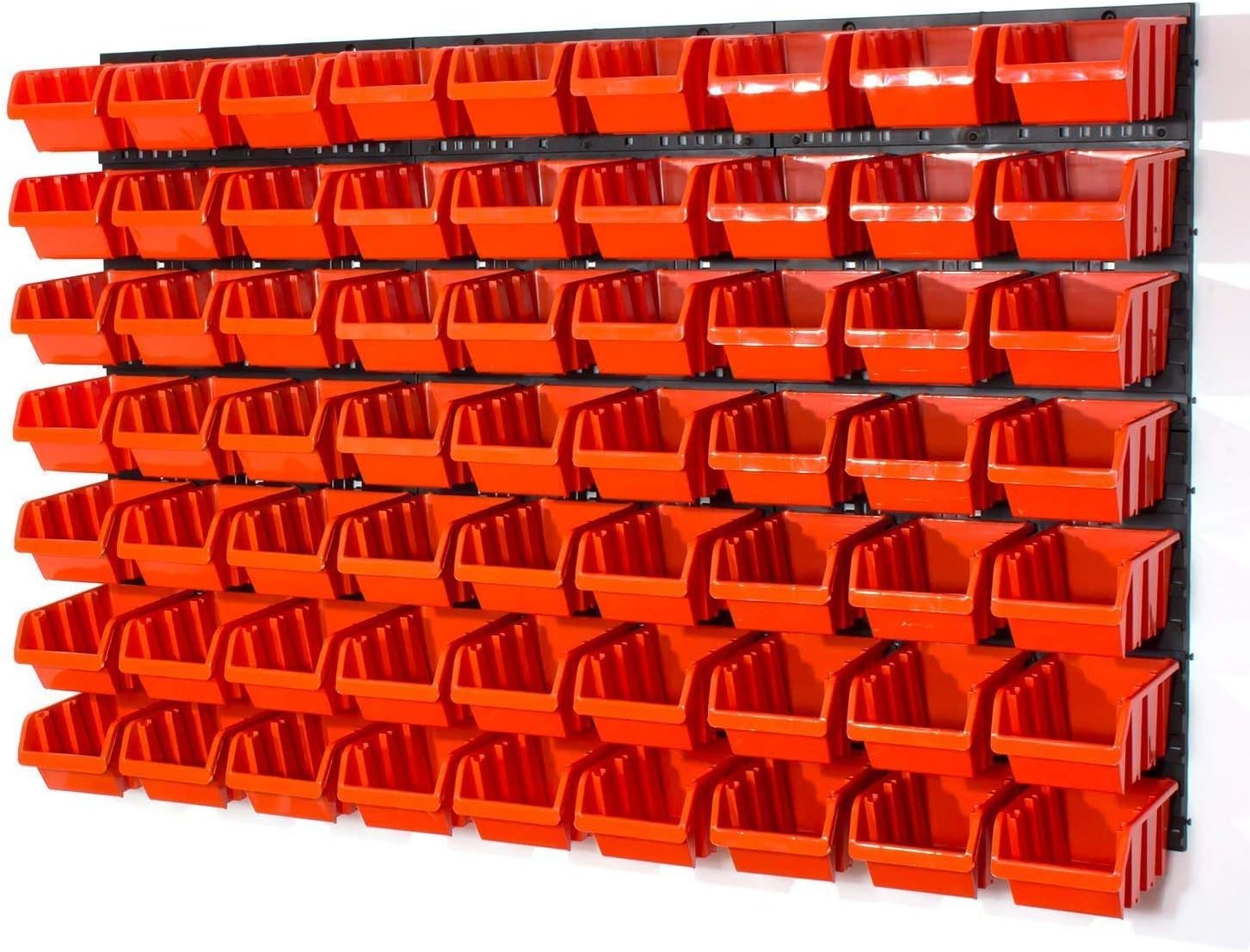 WALL MOUNTED TOOL PEG BOARD 1152mm x 780mm 63 ELEMENTS GARAGE STORAGE BINS WORKSHOP RACK SHED ORGANISER
