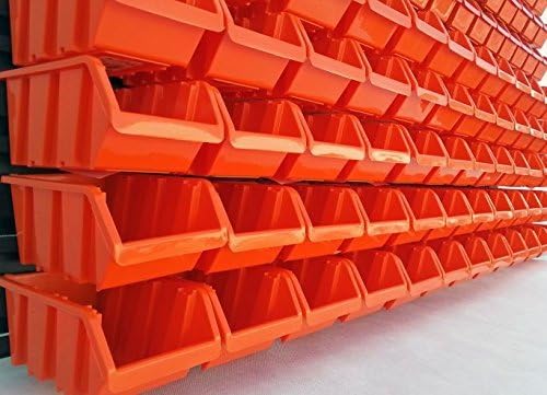 WALL MOUNTED TOOL PEG BOARD 1152mm x 780mm 63 ELEMENTS GARAGE STORAGE BINS WORKSHOP RACK SHED ORGANISER - Image 2