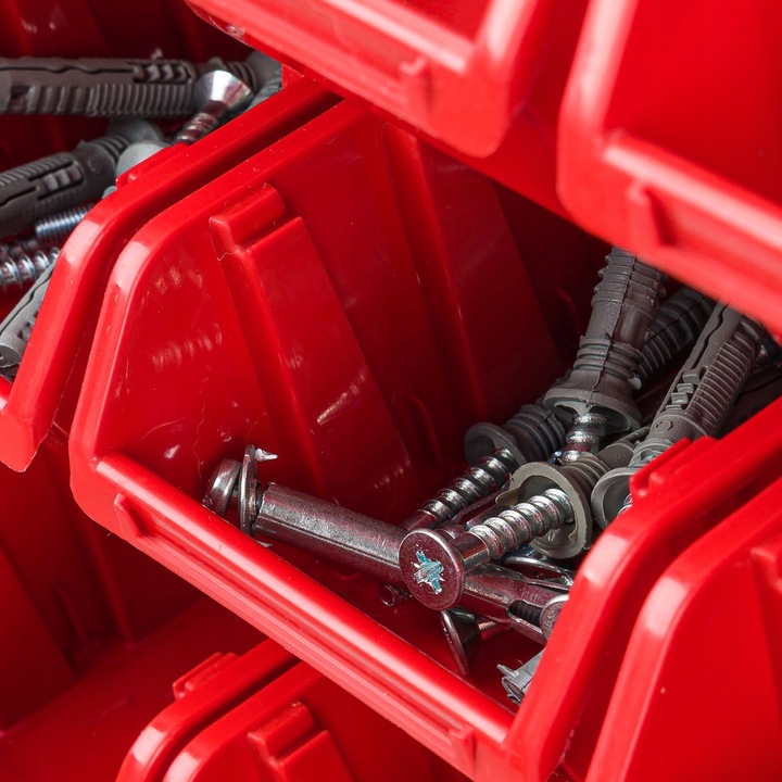 WALL MOUNTED TOOL PEG BOARD 1152mm x 780mm 114 ELEMENTS GARAGE STORAGE BINS WORKSHOP RACK SHED ORGANISER - Image 6