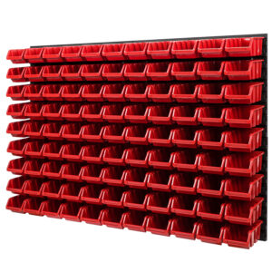 WALL MOUNTED TOOL PEG BOARD 1152mm x 780mm 99 ELEMENTS GARAGE STORAGE BINS WORKSHOP RACK SHED ORGANISER