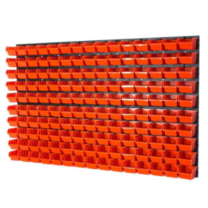 WALL MOUNTED TOOL PEG BOARD 1152mm x 780mm 150 ELEMENTS GARAGE STORAGE BINS WORKSHOP RACK SHED ORGANISER