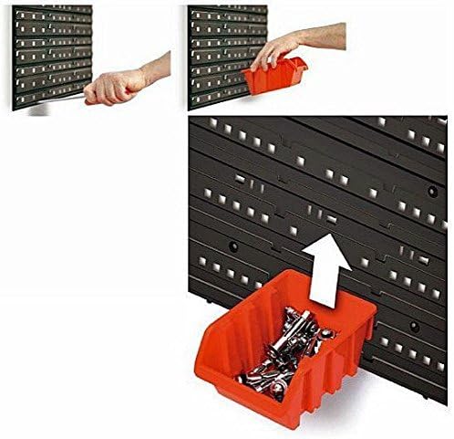 WALL MOUNTED TOOL PEG BOARD 1152mm x 780mm 150 ELEMENTS GARAGE STORAGE BINS WORKSHOP RACK SHED ORGANISER - Image 3