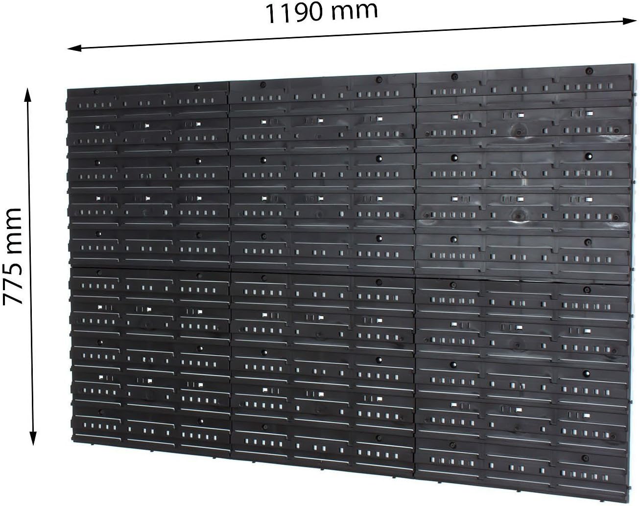 WALL MOUNTED TOOL PEG BOARD 1152mm x 780mm 150 ELEMENTS GARAGE STORAGE BINS WORKSHOP RACK SHED ORGANISER - Image 5